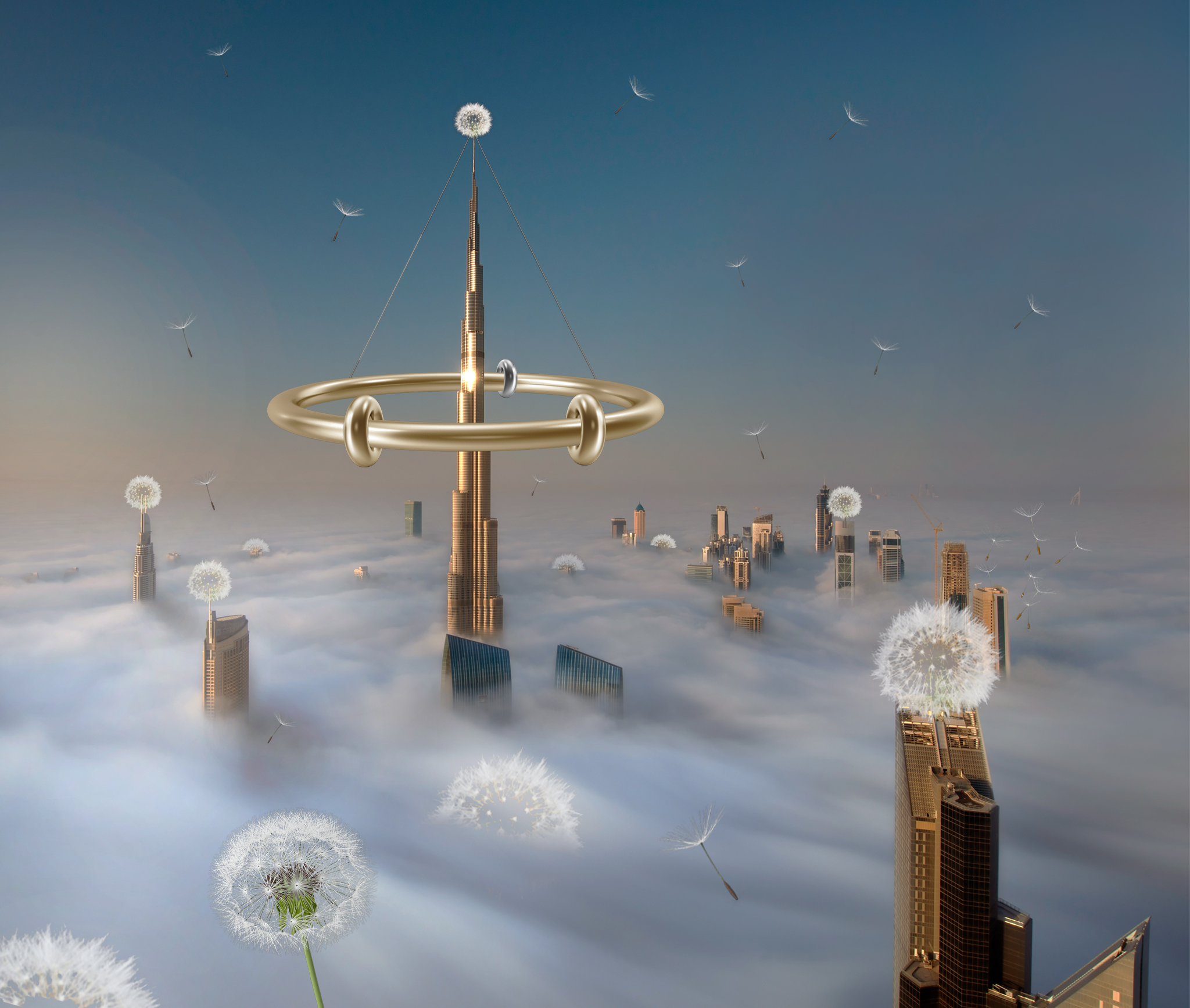 تصميم دمج l برج خليفة