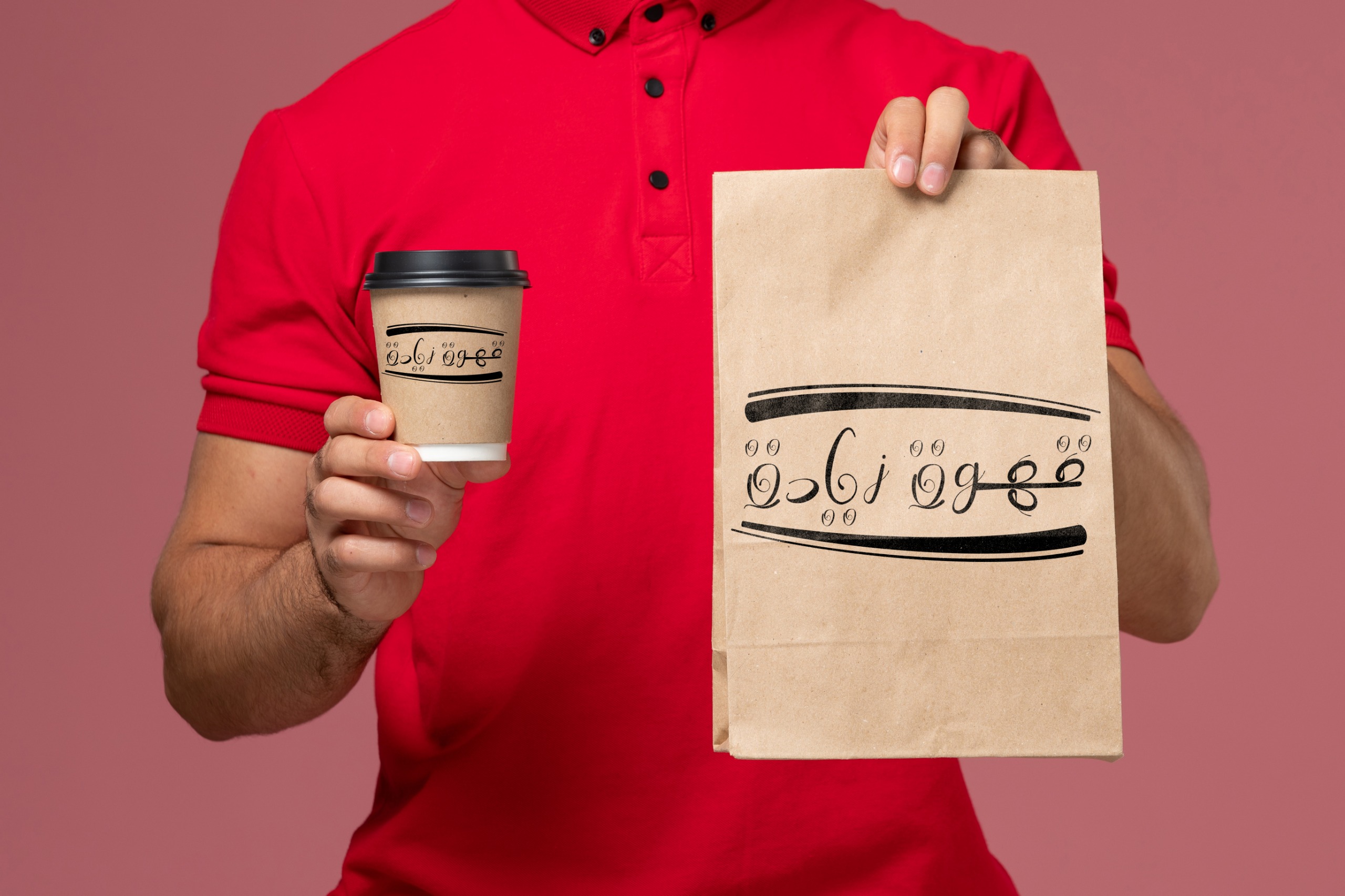 شعار تايبوجرافي لمحل قهوة في مصر