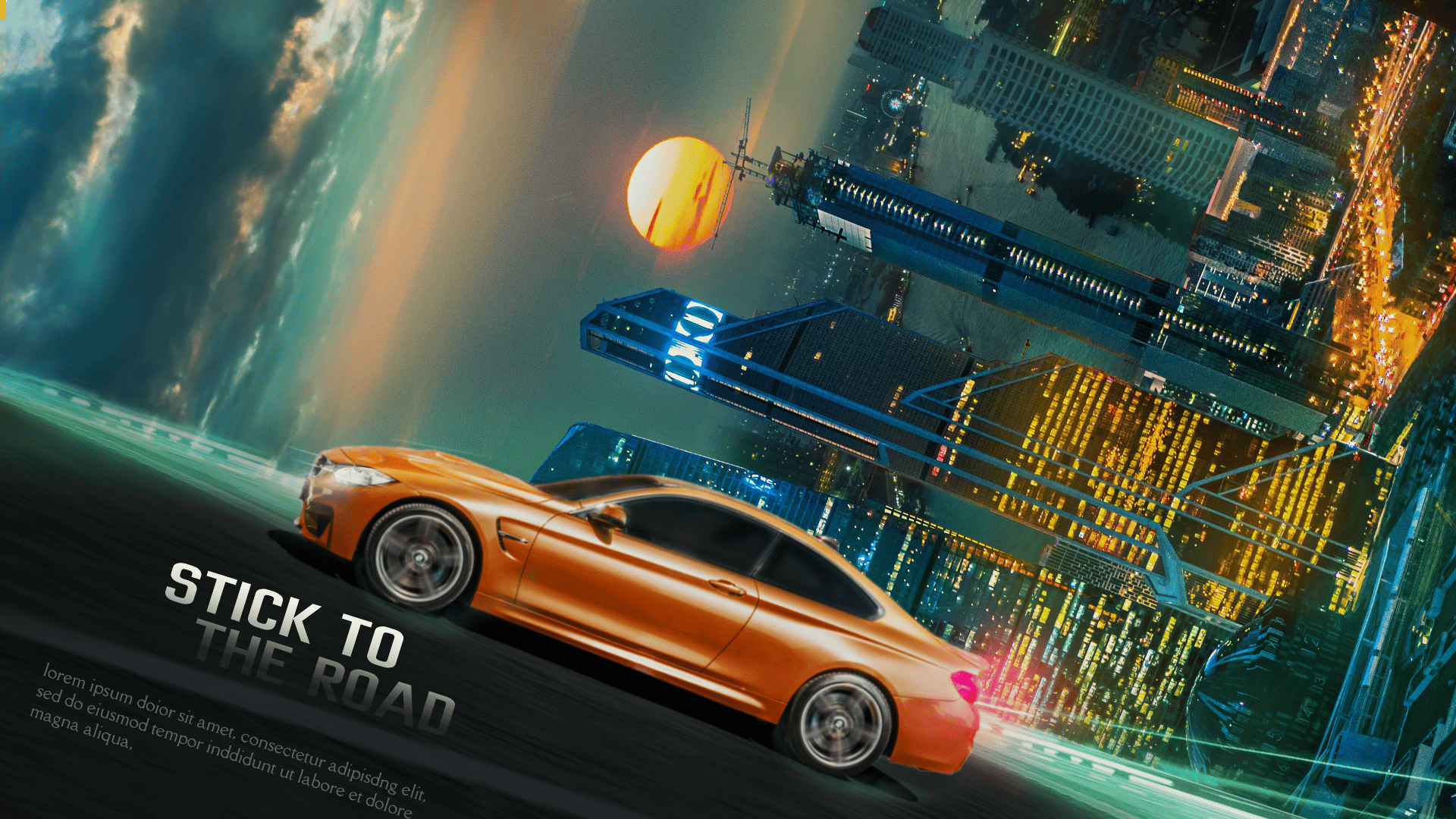 تصميم إعلان دعائي احترافي للسيارات بأسلوب سينمائي