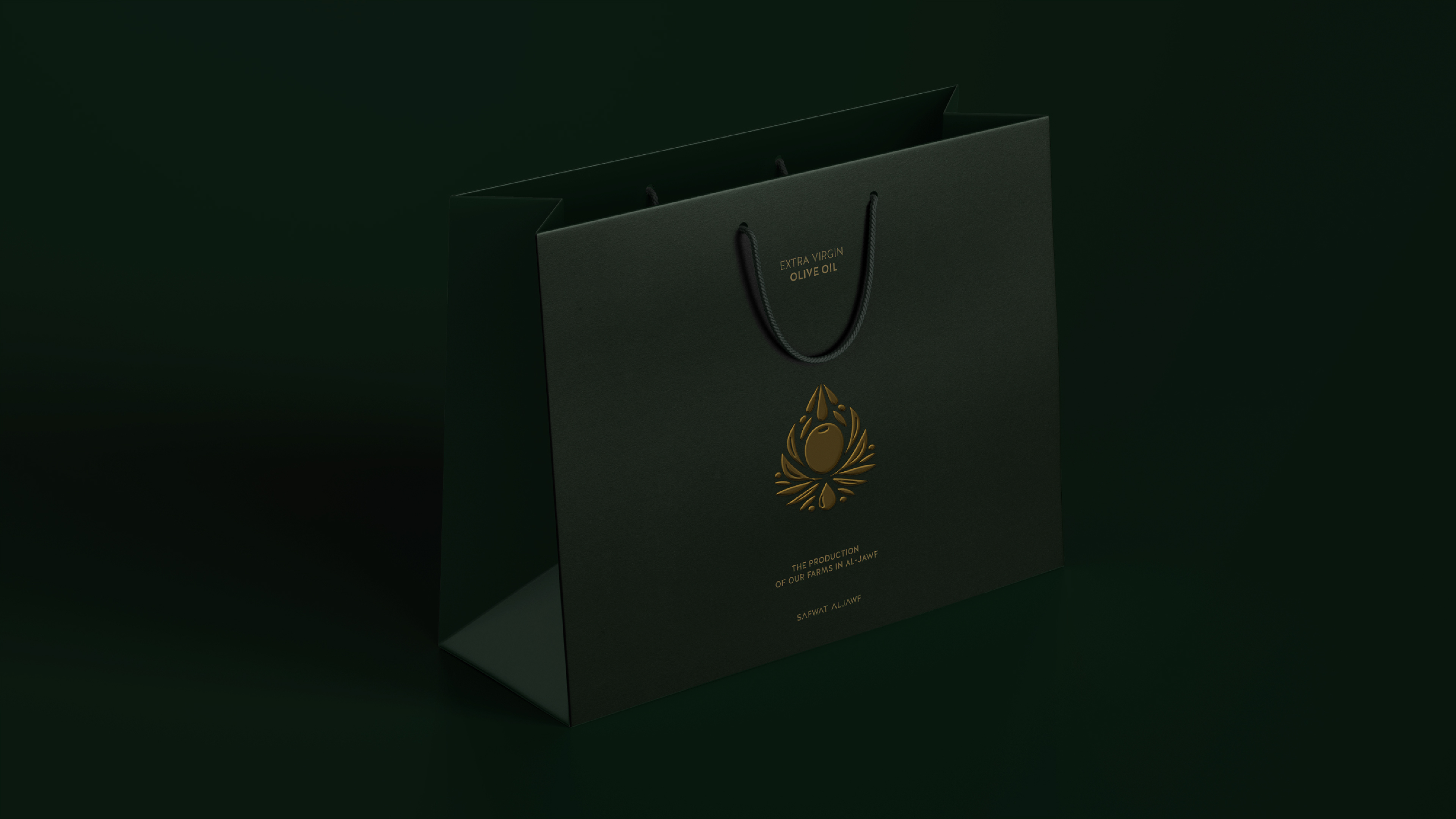 تصميم شنطة لتعبئة المنتج تحمل الشعار
