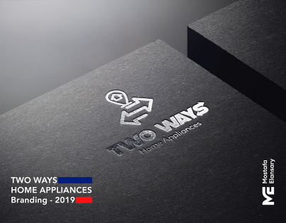 تصميم لوجو Two ways