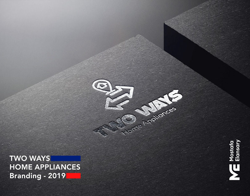 تصميم لوجو Two ways