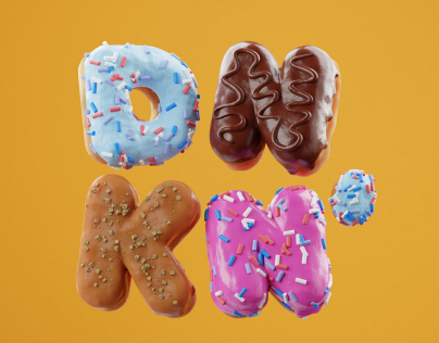 نموذج تصميم جذاب لمنتج Dunkin donuts