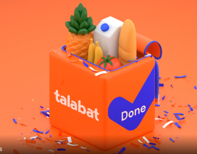 تصميم 3D لتوصيل طلبات الطعام