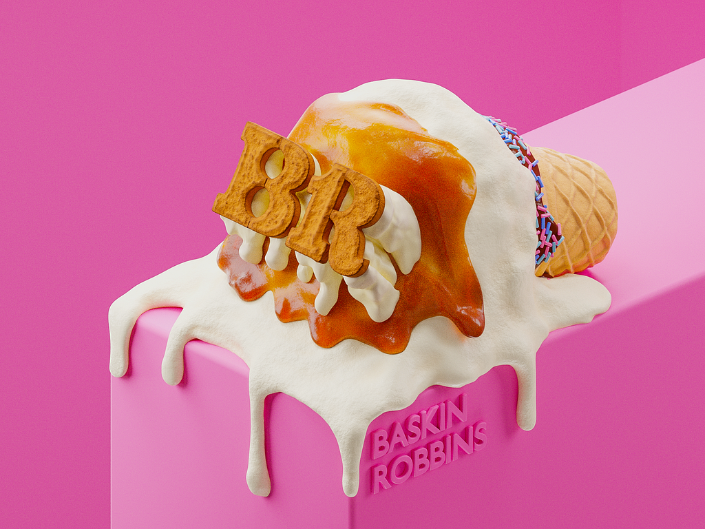 تصميم احترافي ل Baskin Robbins