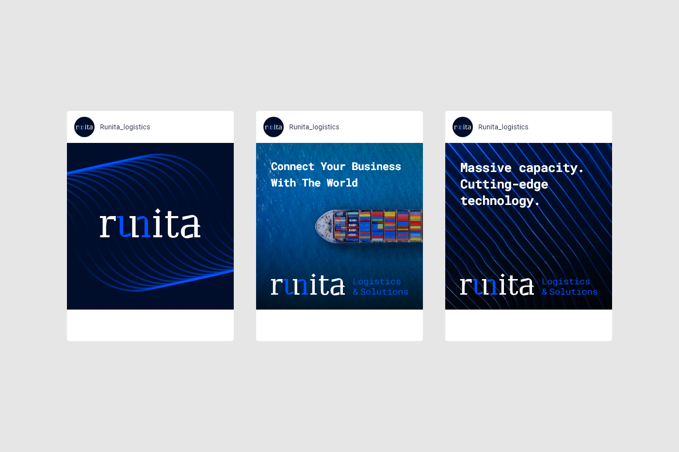 تصميمات سوشيال ميديا لشركة runita