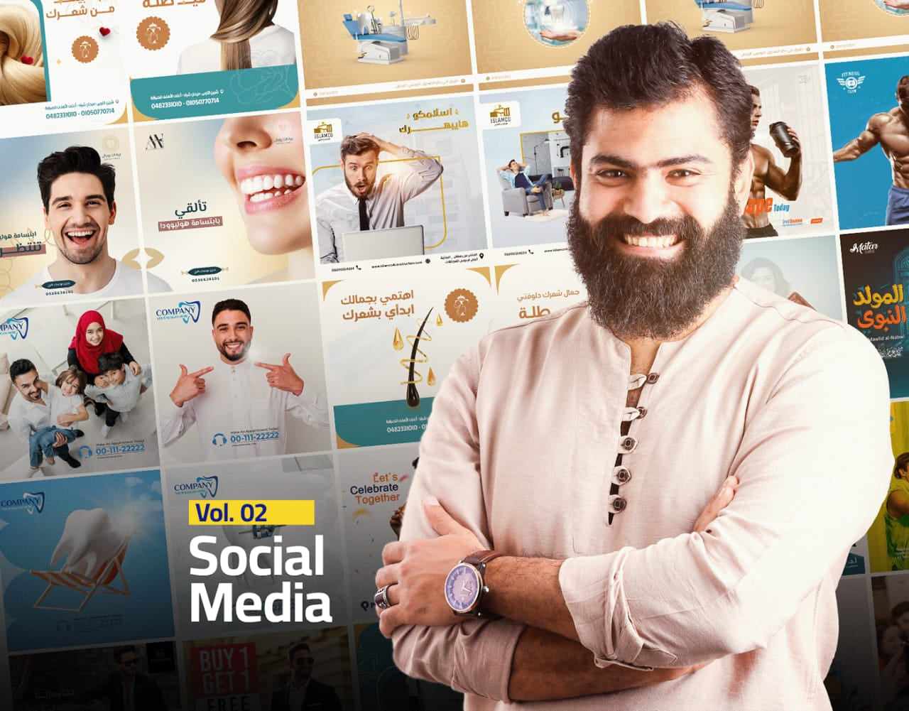 تصميم سوشيال ميديا للدعاية للمصمم