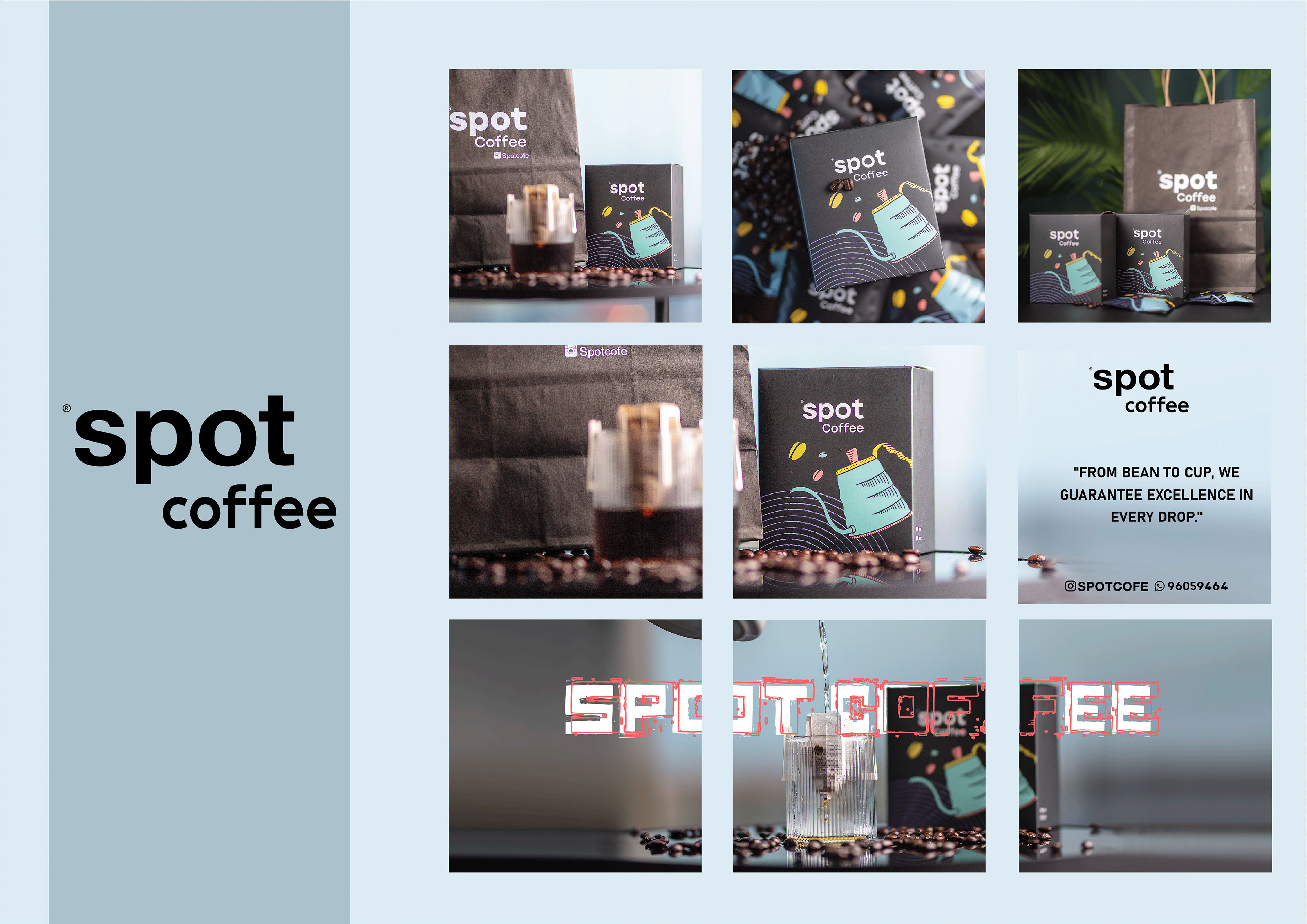 تصميمات جذابة لمنتج Spot Cofee