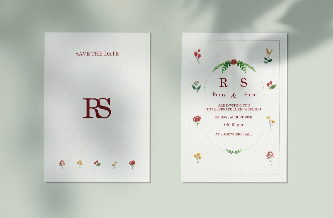 تصميم بطاقة دعوة invitation card